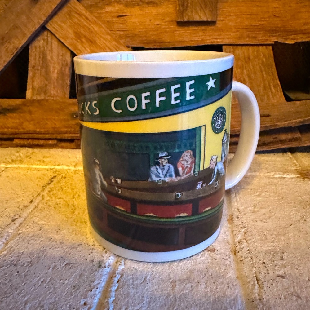 Starbucks Vintage Mug Nighthawks Diner By Chaleur J Burrows Coffee Shop (33)